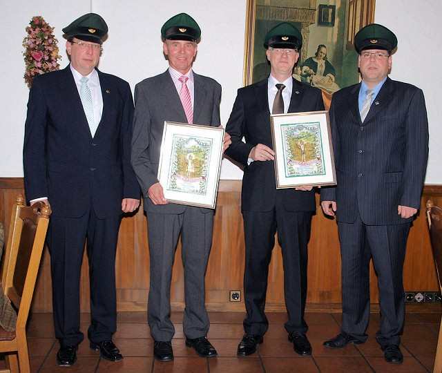 (v.L.) Major Peter Liese, Leutnant Thomas Wurm, Oberleutnant Achim Rosemeyer, Hauptmann Holger Harnischmacher